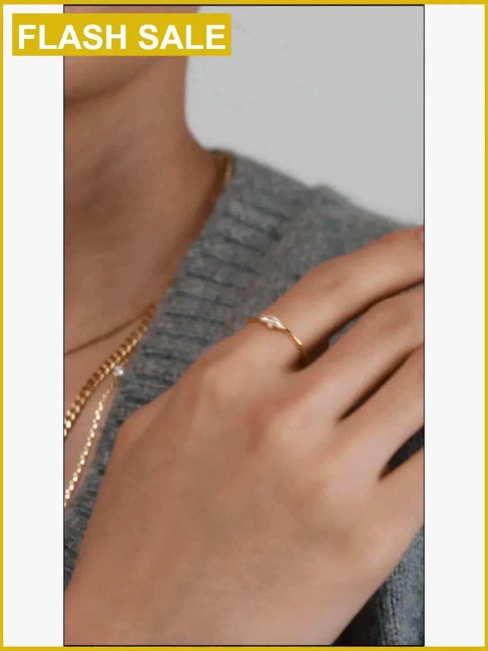 Marquise Cubic Zirconia Stackable Ring | Dainty Thin Band Jewelry